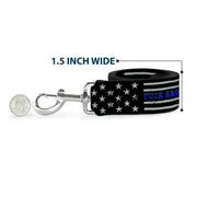 Dog Leash - FAFO FUCK AROUND AND FIND OUT Thin Blue Line Flag