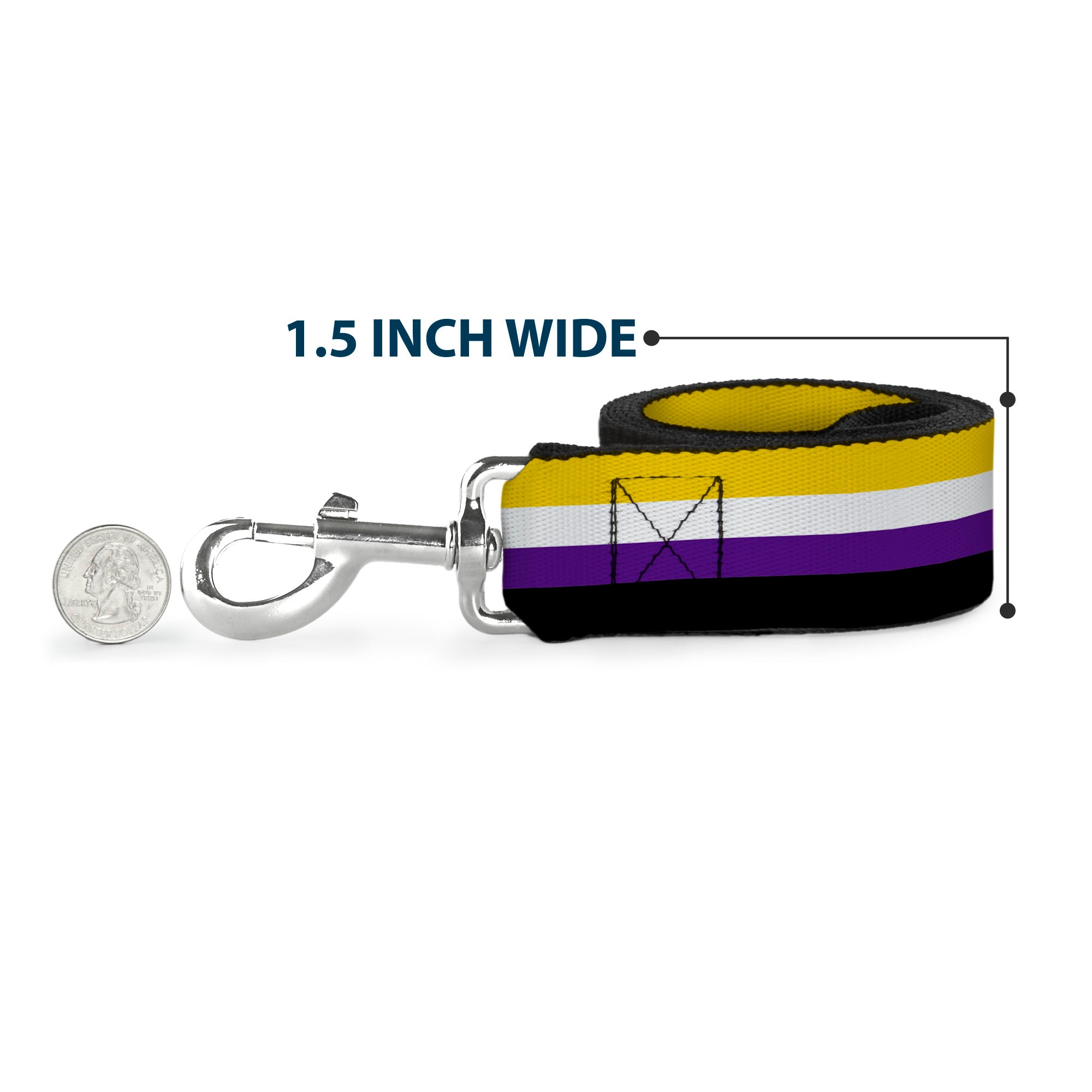 Dog Leash - Flag Non-Binary Stripe