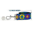 Load image into Gallery viewer, Dog Leash - Funky Flower Drip Blue/Multi Color
