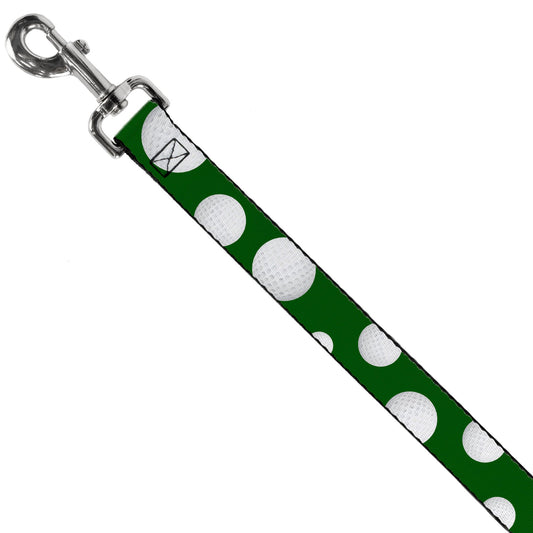 Dog Leash - Golf Balls Scattered Green/White