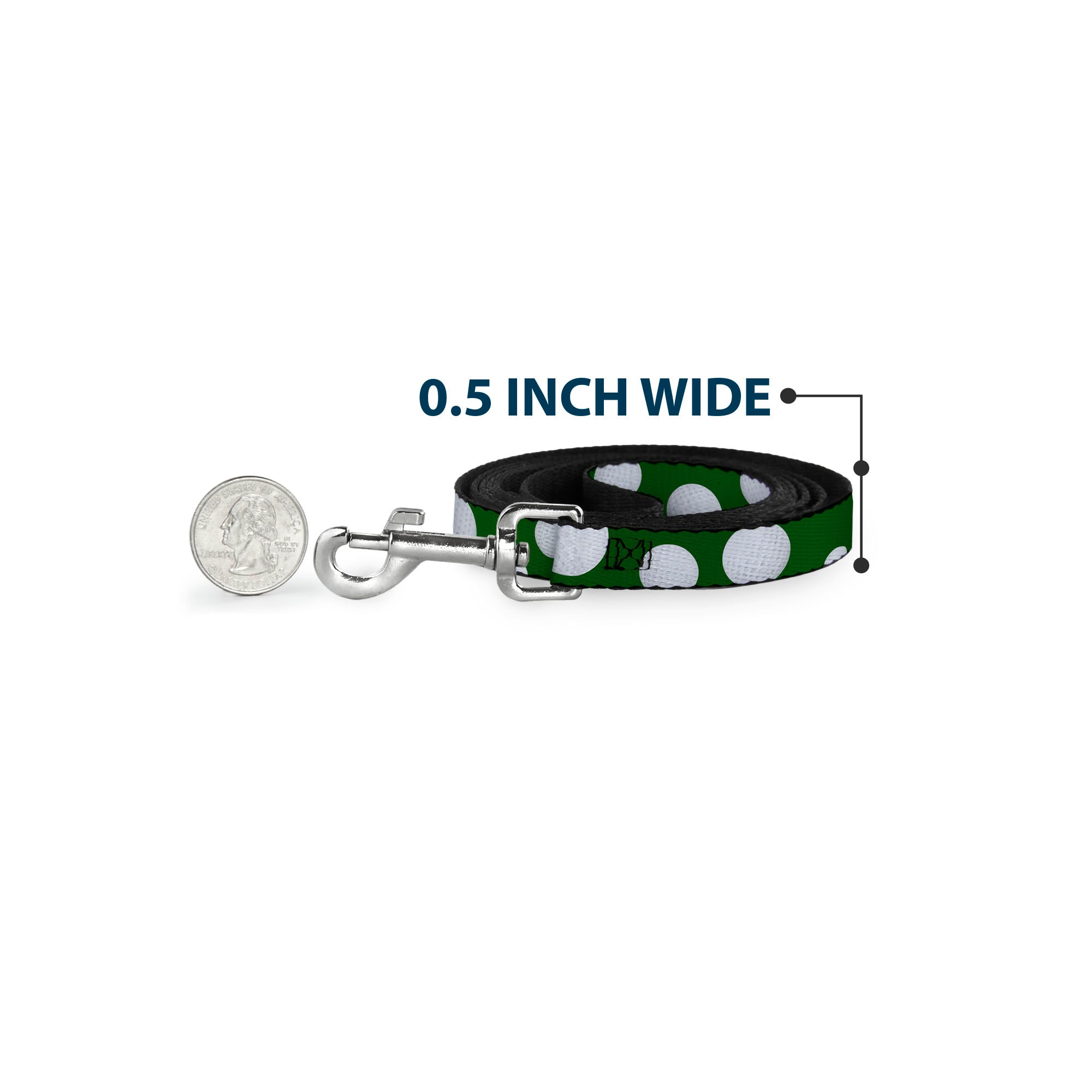 Dog Leash - Golf Balls Scattered Green/White