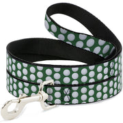 Dog Leash - Golf Balls Green/White