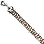 Dog Leash - Golf Balls Tan/White