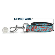 Dog Leash - GRATEFUL OPTIMISM BE KIND Icons Collage Blue/Red