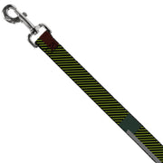 Dog Leash - Hash Mark Stripe Black/Multi Color