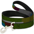 Load image into Gallery viewer, Dog Leash - Hash Mark Stripe Black/Multi Color
