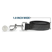 Dog Leash - Hash Mark Stripe Black/White