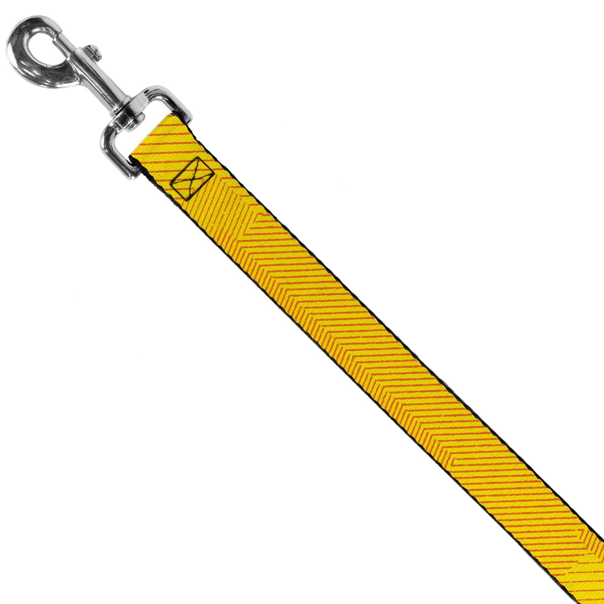 Dog Leash - Hash Mark Stripe Yellow/Red