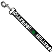 Dog Leash - HOLLYWEED Sign Skyline/Pot Leaf Black/Grays/White/Green