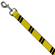 Dog Leash - Hash Mark Stripe Double Gold/Black