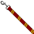 Load image into Gallery viewer, Dog Leash - Hash Mark Stripe Double Maroon/Gold

