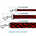 Load image into Gallery viewer, Dog Leash - Hearts Scattered Black/Red

