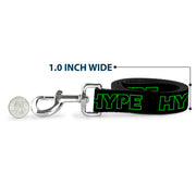 Dog Leash - HYPE Outline Black/Neon Green