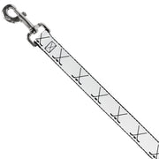 Dog Leash - Hockey Sticks and Puck White/Black