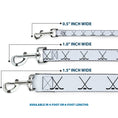 Load image into Gallery viewer, Dog Leash - Hockey Sticks and Puck White/Black
