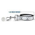 Load image into Gallery viewer, Dog Leash - Hockey Sticks and Puck White/Black
