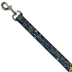 Dog Leash - HARMONY BALANCE LIFE Icons Collage Blue/Yellow