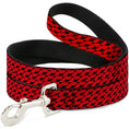 Load image into Gallery viewer, Dog Leash - Mustache Monogram Black/Red
