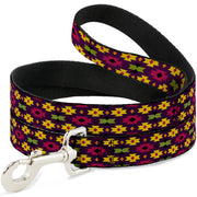 Dog Leash - Mini Navajo Purple/Yellow/Pink/Green
