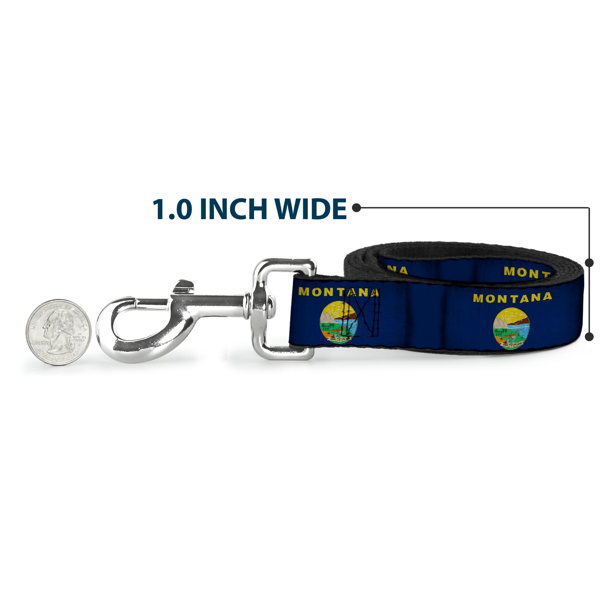 Dog Leash - Montana Flags