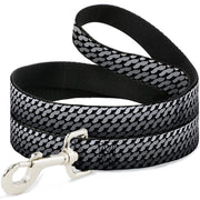 Dog Leash - Mustache Monogram Black/Grays