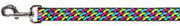 Dog Leash - Mustache Monogram Black/Fuchsia/Turquoise/Yellow