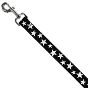 Dog Leash - Multi Stars Black/White