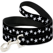 Dog Leash - Multi Stars Black/White