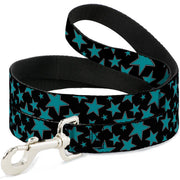 Dog Leash - Multi Stars Black/Turquoise