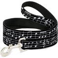 Load image into Gallery viewer, Dog Leash - Music Notes Black/White
