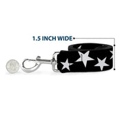 Dog Leash - Multi Stars Black/White/Black/White Outline