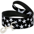 Load image into Gallery viewer, Dog Leash - Multi Stars Black/White/Black/White Outline

