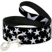 Dog Leash - Multi Stars Black/White/Black/White Outline