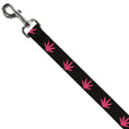 Load image into Gallery viewer, Buckle-Down Dog Leash - Marijuana Leaf Repeat Black/Pink
