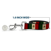 Dog Leash - Mexico Flag Distressed