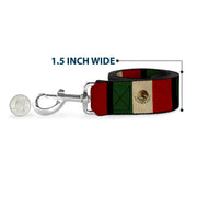 Dog Leash - Mexico Flag Distressed
