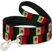 Dog Leash - Mexico Flag Distressed