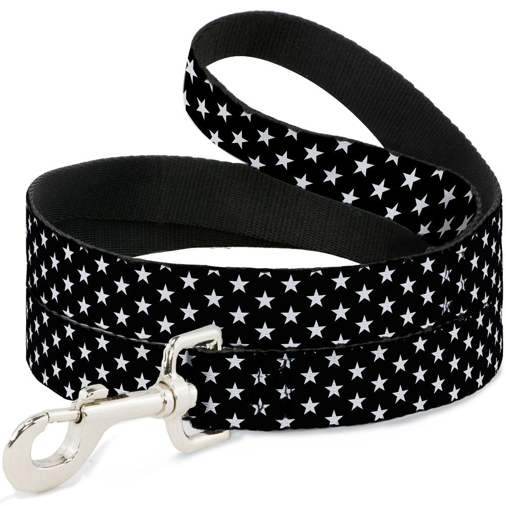 Dog Leash - Mini Stars3 Black/White