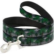 Buckle-Down Dog Leash - Marijuana Palm Trees/Clouds