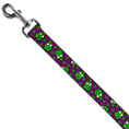 Load image into Gallery viewer, Buckle-Down Dog Leash - Marijuana Nugs/Leaves Cartoon Purple/Green
