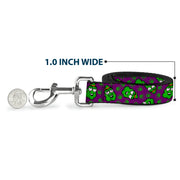 Buckle-Down Dog Leash - Marijuana Nugs/Leaves Cartoon Purple/Green