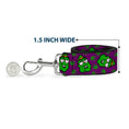 Load image into Gallery viewer, Buckle-Down Dog Leash - Marijuana Nugs/Leaves Cartoon Purple/Green
