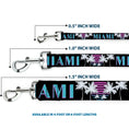 Load image into Gallery viewer, Dog Leash - MIAMI/Palm Trees Black/White/Pink//Teal
