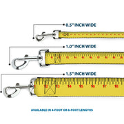 Dog Leash - Measuring Tape Yellow/Black/Red