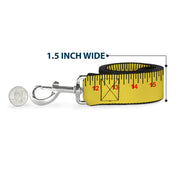 Dog Leash - Measuring Tape Yellow/Black/Red