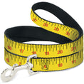 Load image into Gallery viewer, Dog Leash - Measuring Tape Yellow/Black/Red
