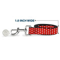Load image into Gallery viewer, Dog Leash - Mini Hearts Monogram Red/White
