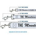 Load image into Gallery viewer, Dog Leash - THE MOUNTAINS ARE CALLING AND I MUST GO/Mountains Outline White/Black

