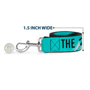 Dog Leash - THE MOUNTAINS ARE CALLING AND I MUST GO/Mountains Outline2 Teal/White/Black