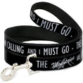 Load image into Gallery viewer, Dog Leash - THE MOUNTAINS ARE CALLING AND I MUST GO/Mountains Outline3 Black/Gray/White

